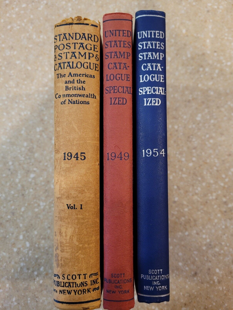 Scott Standard Postage Stamp Catalogues--1945, 1949, and 1954 (Set of 3)