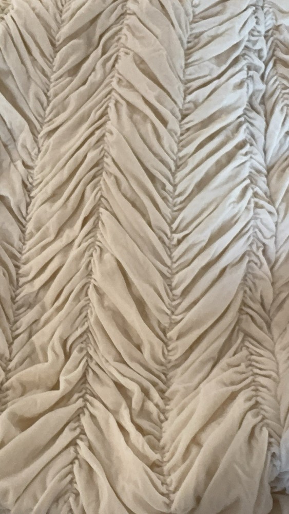 Pottery Barn Teen Large LoveShackFancy Smocked Velvet Bean Bag Chair Cover Only