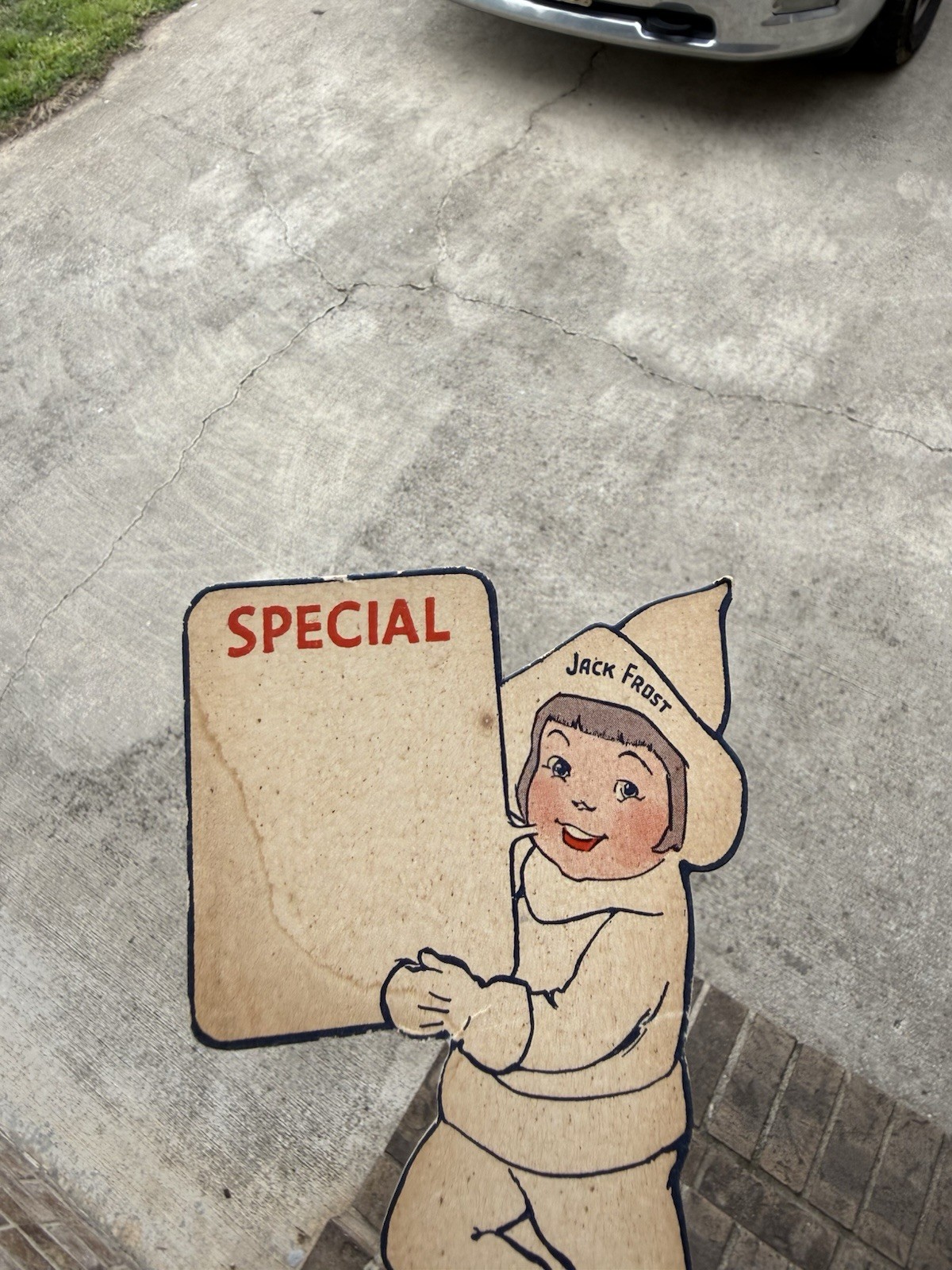 Jack Frost Bottle Insert/topper Soda Advertising Cardstock