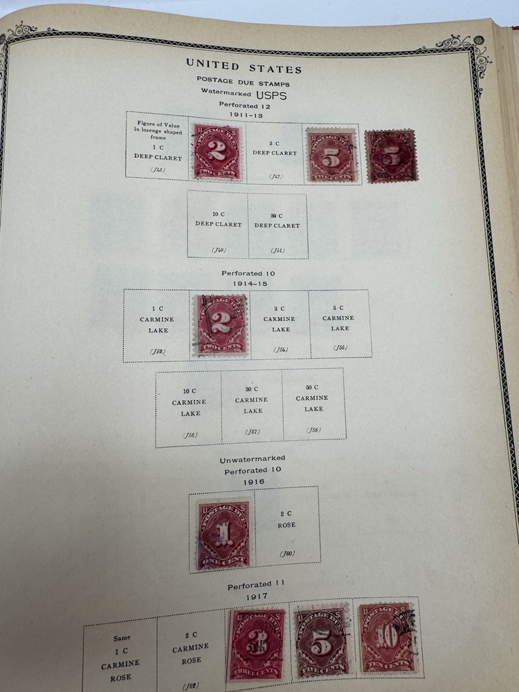 Scott American Album for United States Stamps W/Stamps Amelia Earhart, SIGNED