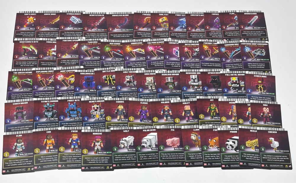 Minecraft Dungeons Arcade Cards Series 5 (#1-#60) Complete Base Set