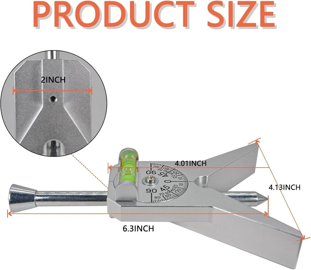 Upgraded Pipe Center Finder, Measure Pipe Diameter, Pipefitter Tools With Center