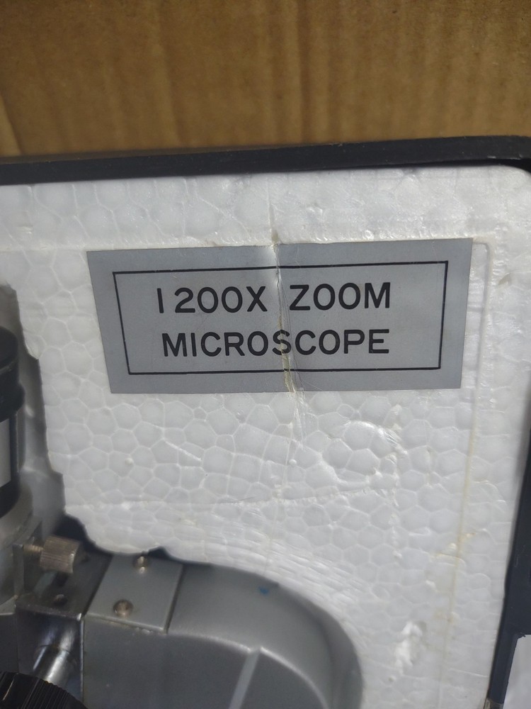 Sears Microscope Set Vintage, 200X Zoom Microscope,W/ Case & Extras
