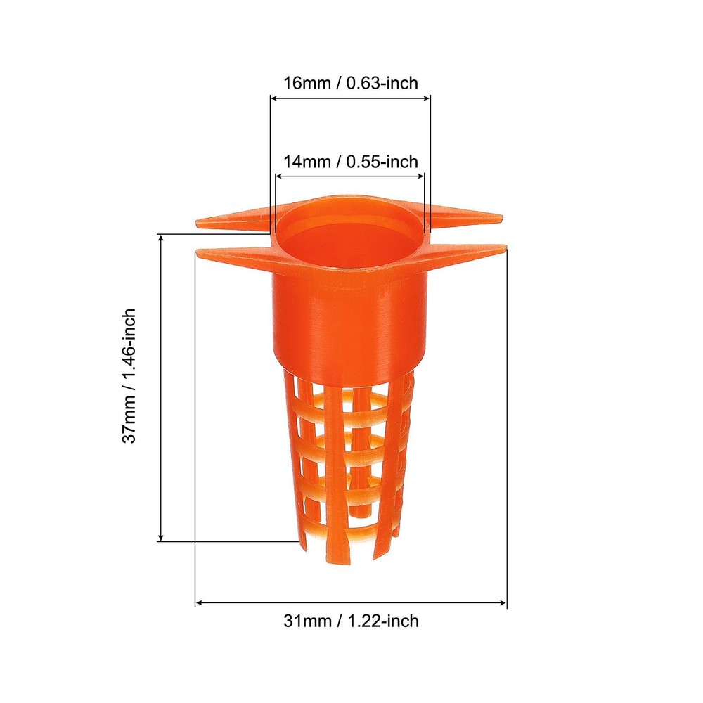 10Pcs Queen Bee Cage, Plastic Push-in Opening Queen Bee Cell Protector Tool Red