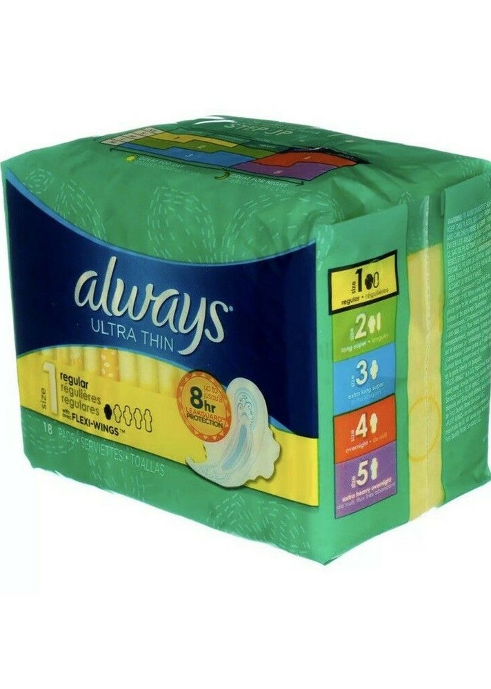 Always Ultra Thin Size 1 Regular 18 Pads