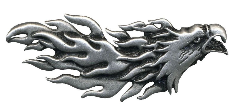 Eagle Flames Screaming Eagle Jacket vest Hat Biker PIN   2.0"