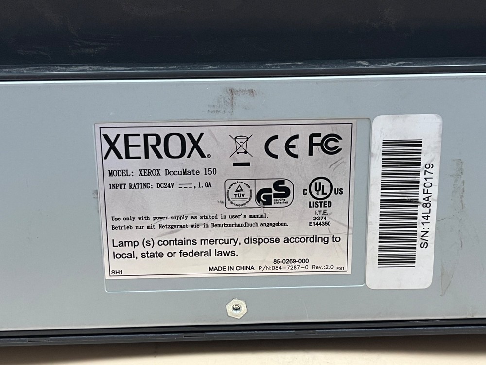 Xerox DocuMate 150 Pass-Through Scanner Scan to Email Print Folder