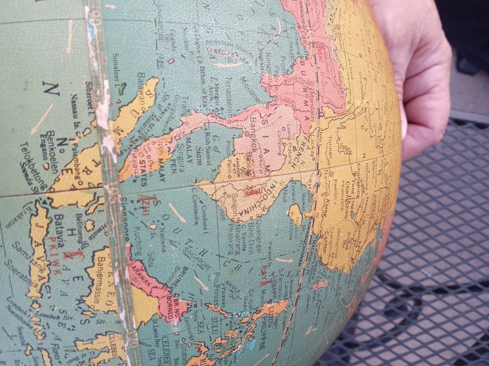 1930-1934 12" Replogle Standard Globe (Manchukuo) Deco