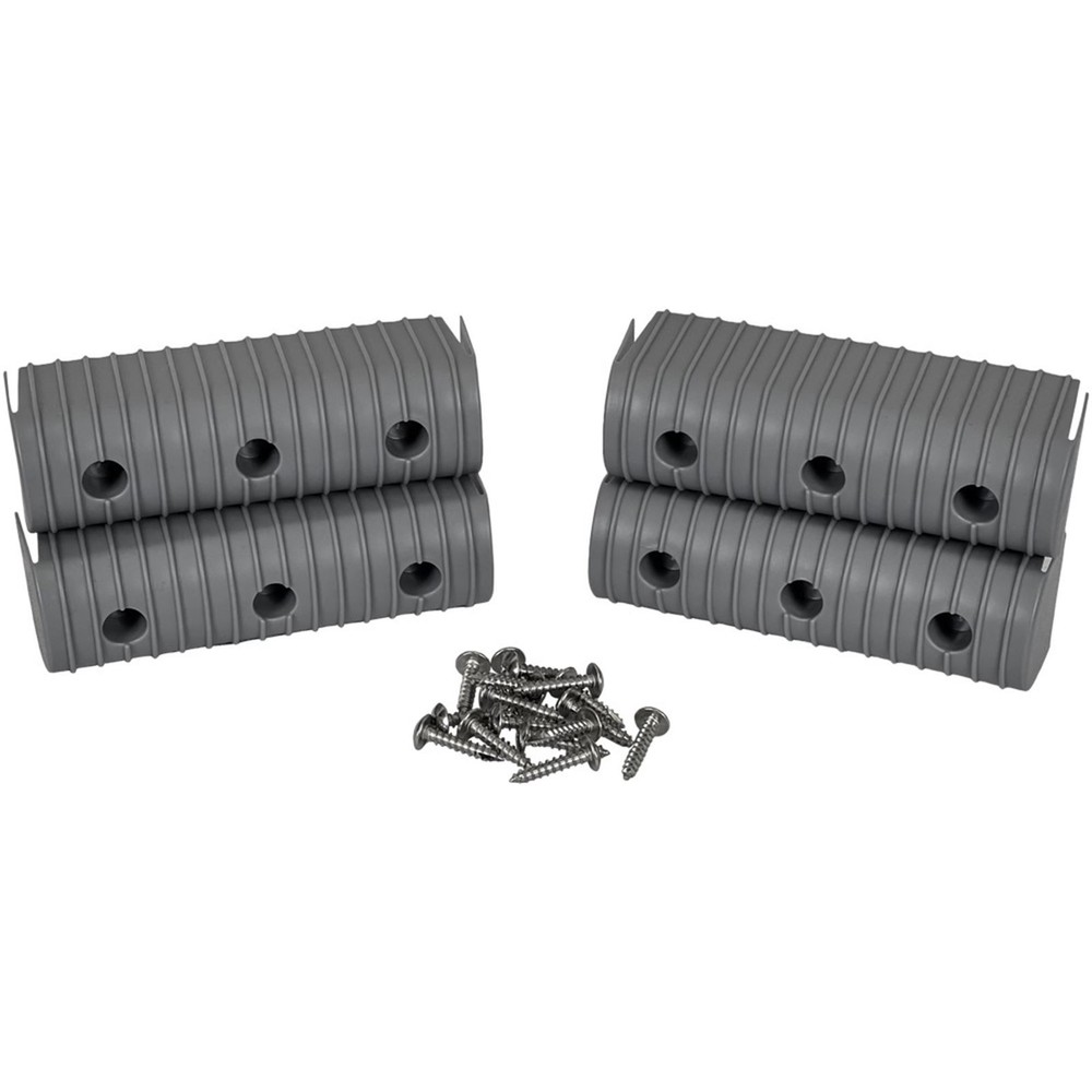 Caliber BunkWrap Endcap - 2"x6" - Gray - 4/Pack 23053