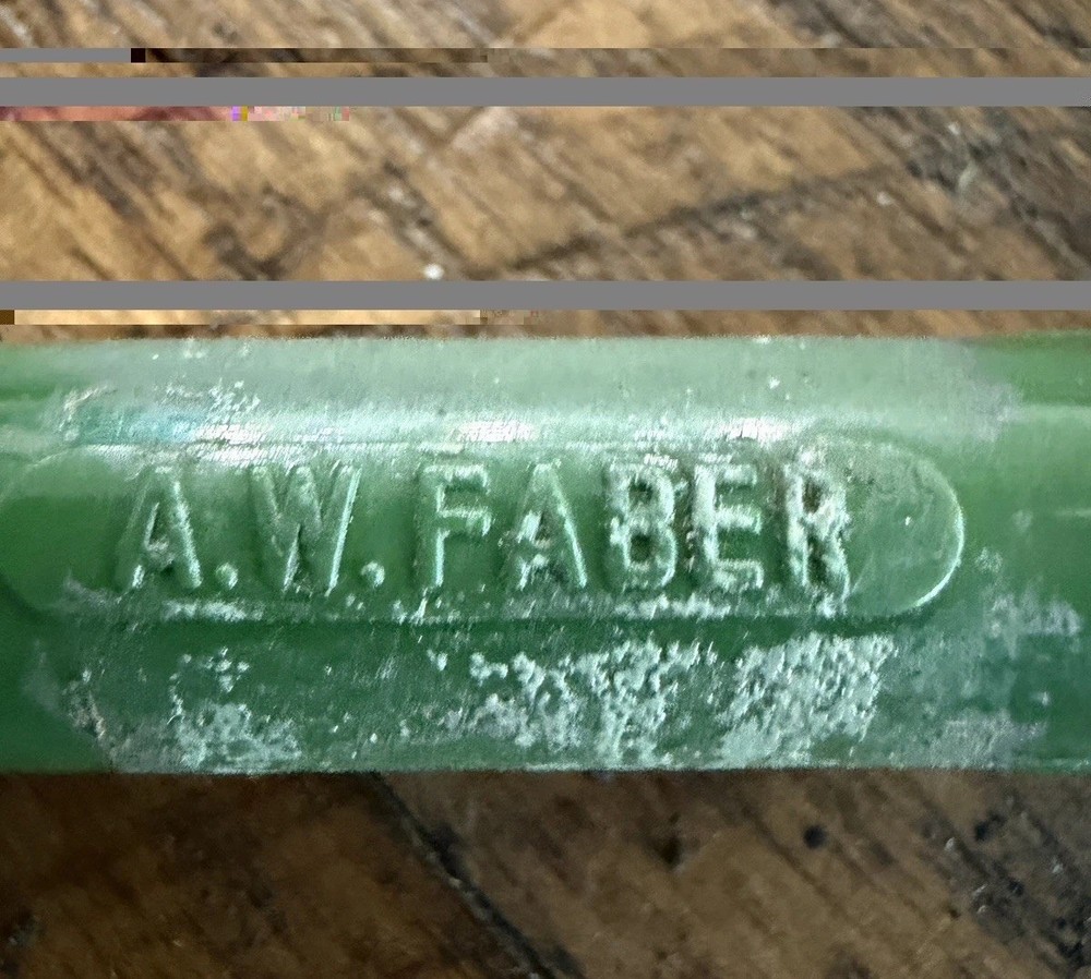 Vintage A. W. FABER Drafting Pencil Sharpener Precision Pointer Untested Green