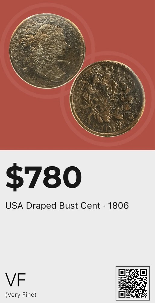 1806 Draped Bust Large Cent