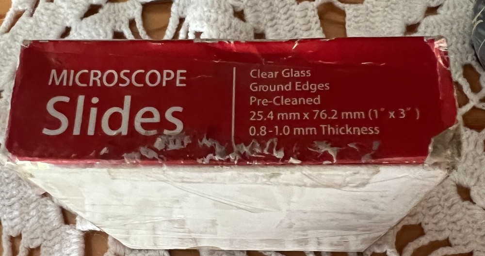 AmScope 71 Pre-Cleaned Microscope Slides Ground Edges-1 x 3 in-Open Box