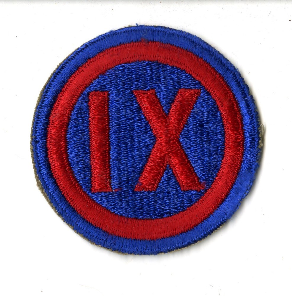 IX Corps White Back Patch WWII Vintage Pacific Theater