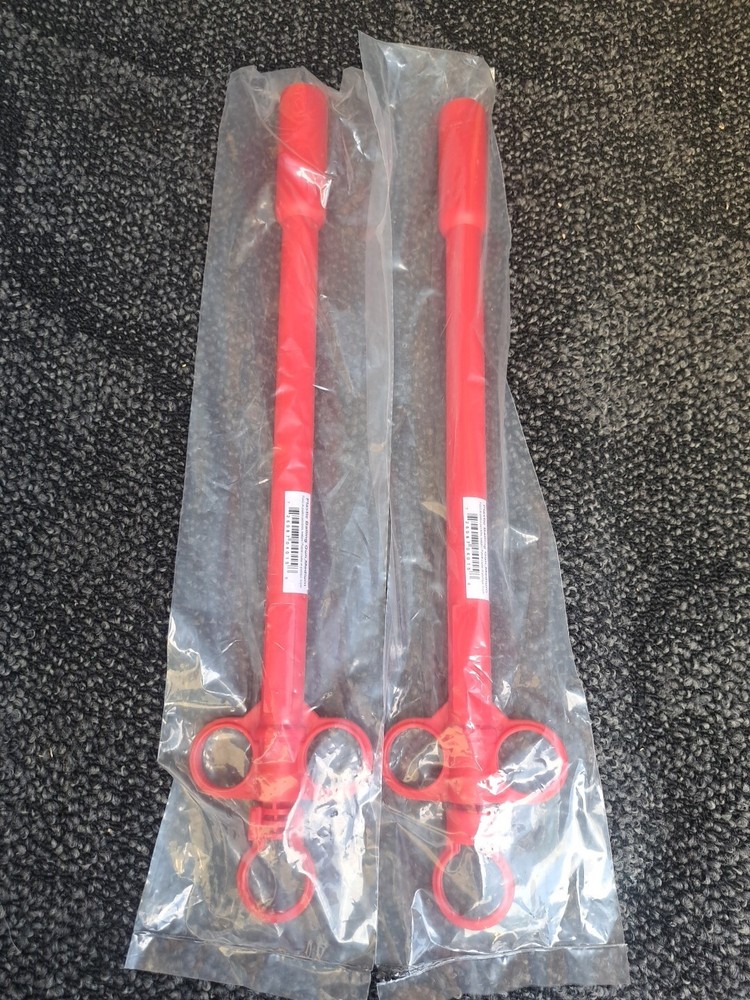 Plastic Balling Gun Red, Size Medium , Length 15 × 1" Diameter, ( 2 Pcs)