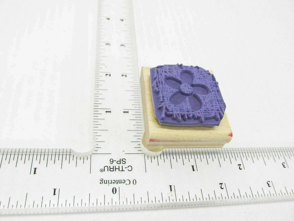 Eraser Rub Flower Rubber Stamp - Stamp Set D397