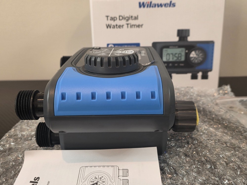 Wilawels 4 Zone Digital Water Timer C14WT06 with Large Screen, Relay Delay Pause