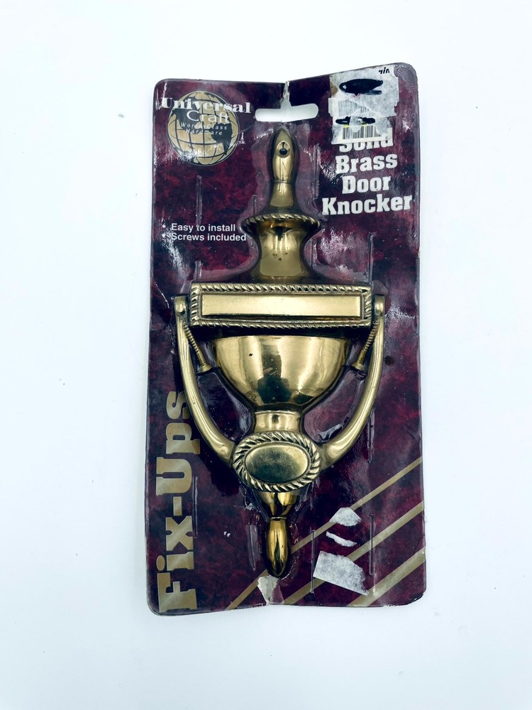 Universal Craft Solid Brass Door Knocker Gold Fix Ups World Class Hardware