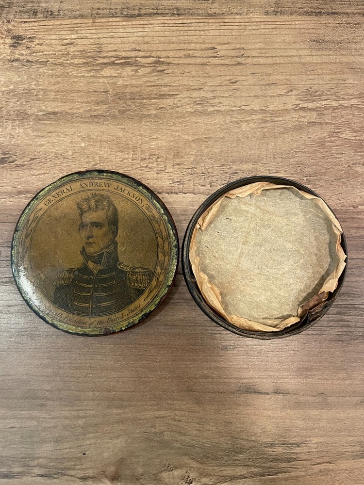 Scare Rare Andrew Jackson 1829 Snuff Box