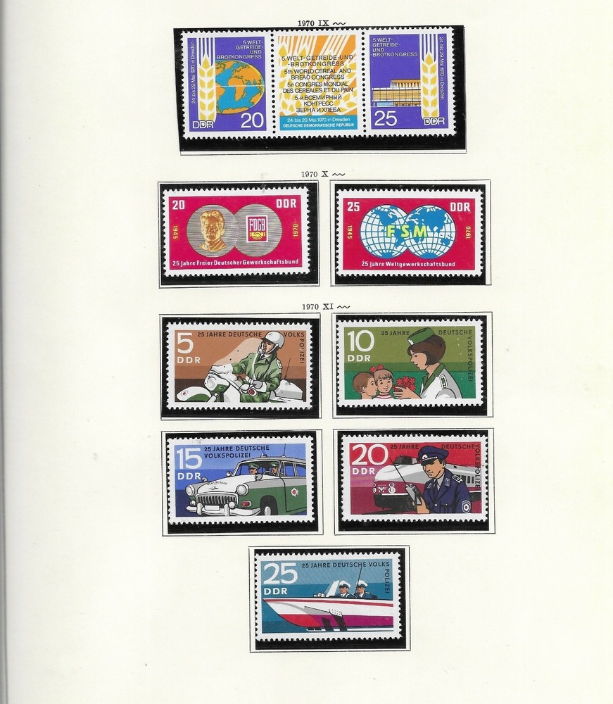East Germany 1970 Sets u/mint