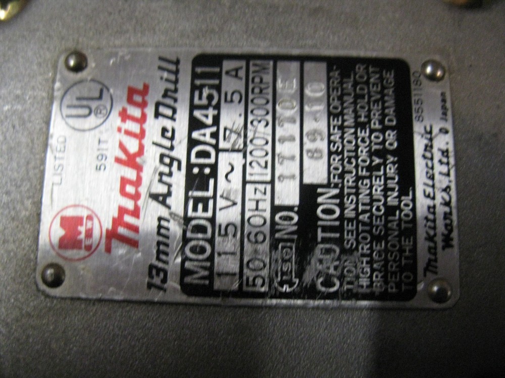 Makita DA4511 Right Angle Drill