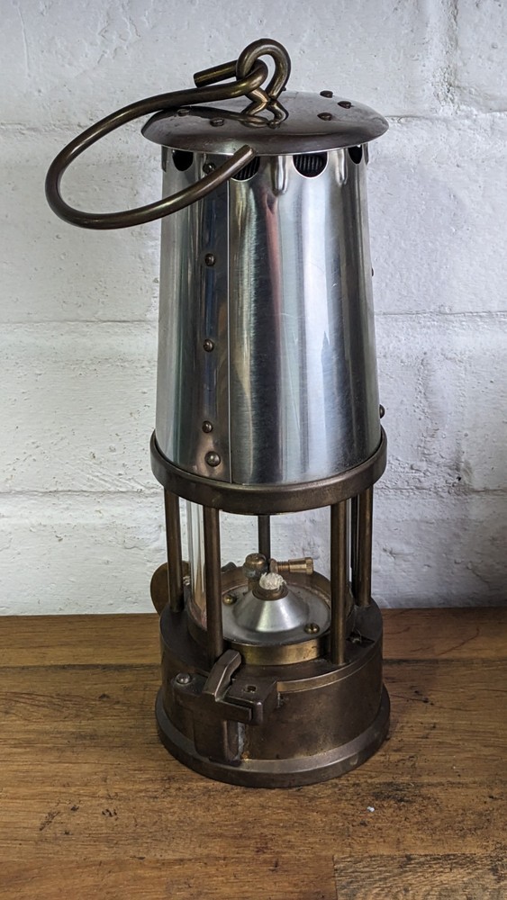 Protector Type 6 Miners Lamp with Working Relighter, Serviced Unissued 1995