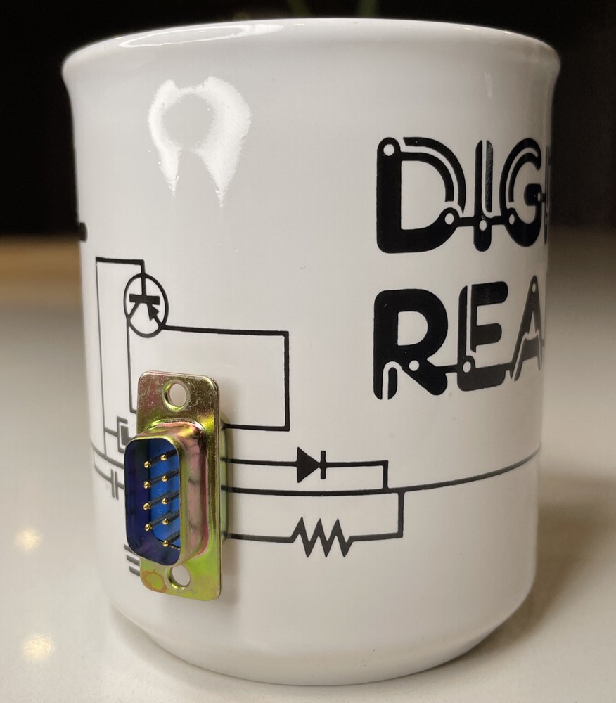 RARE! Vintage 1990's Digital Ready Dot Com Tech Start-Up 12oz Ceramic Coffee Mug