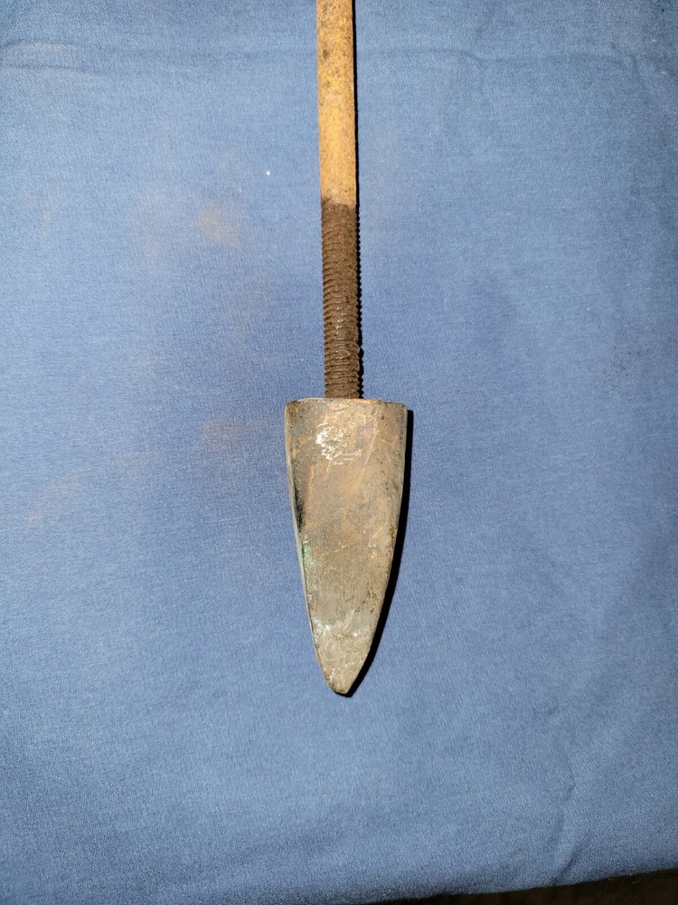 Antique Vintage Soldering Iron Copper Head Wood Handle Blacksmith Tool ***