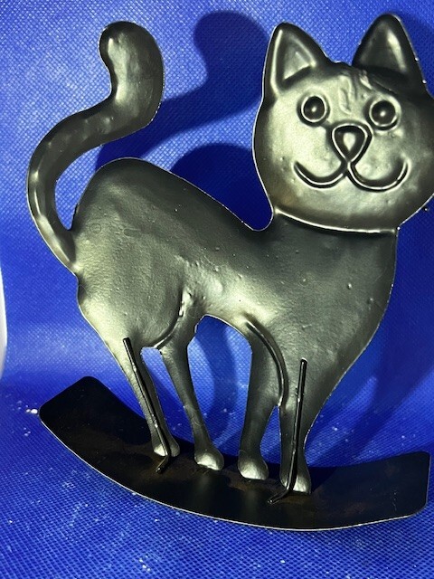 Black Cat Halloween Rocking Table Accent Figurine