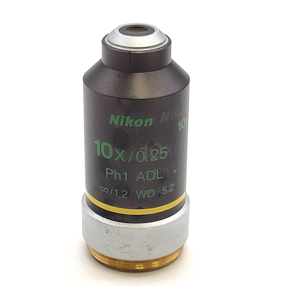 Nikon Microscope Objective 10x Ph1 ADL ∞/1.2 Phase Contrast