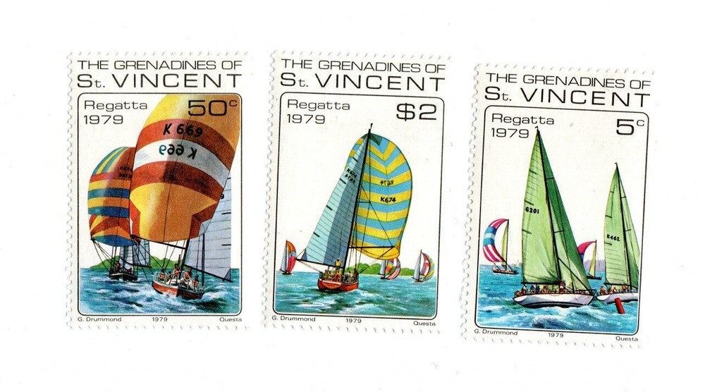 3 SALING SHIPS FROM ST VINCIENT MNH