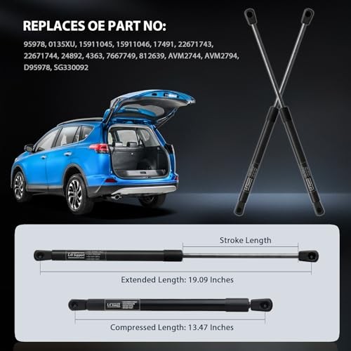 Rear Tailgate Trunk Hatch Lift Supports Shock Struts Compatible With Saturn