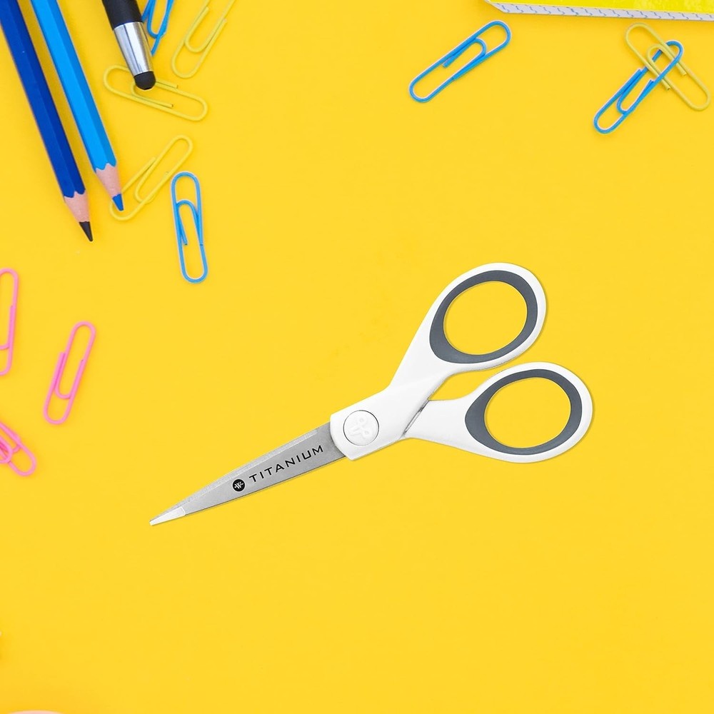 5-Inch Micro-Tip Fabric Scissors with Titanium-Bonded Blades - Craft Scissors...