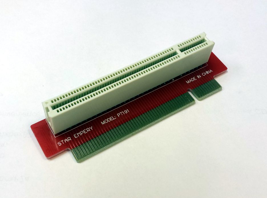 PCI RISER-1U-LEFT Outward Angle Rackmount Adapter PCI 32 BIT Extender Card