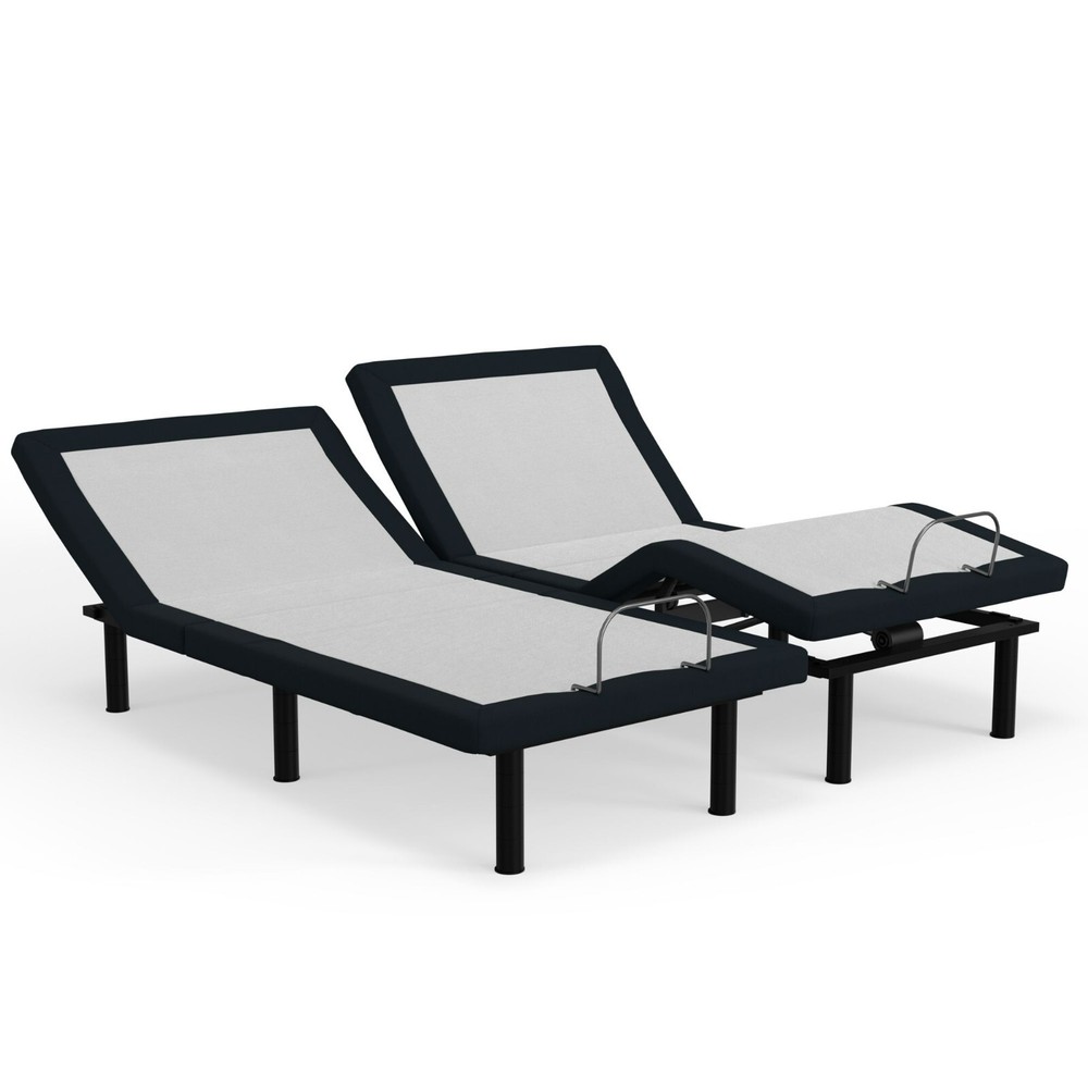 Split Queen Massaging Zero Clearance Adjustable Bed Base