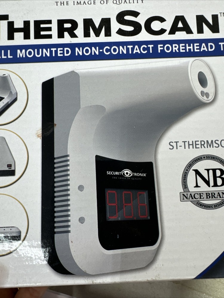 NEW! Security Tronix ThermScan Wall Mounted Non-Contact Forehead Thermometer