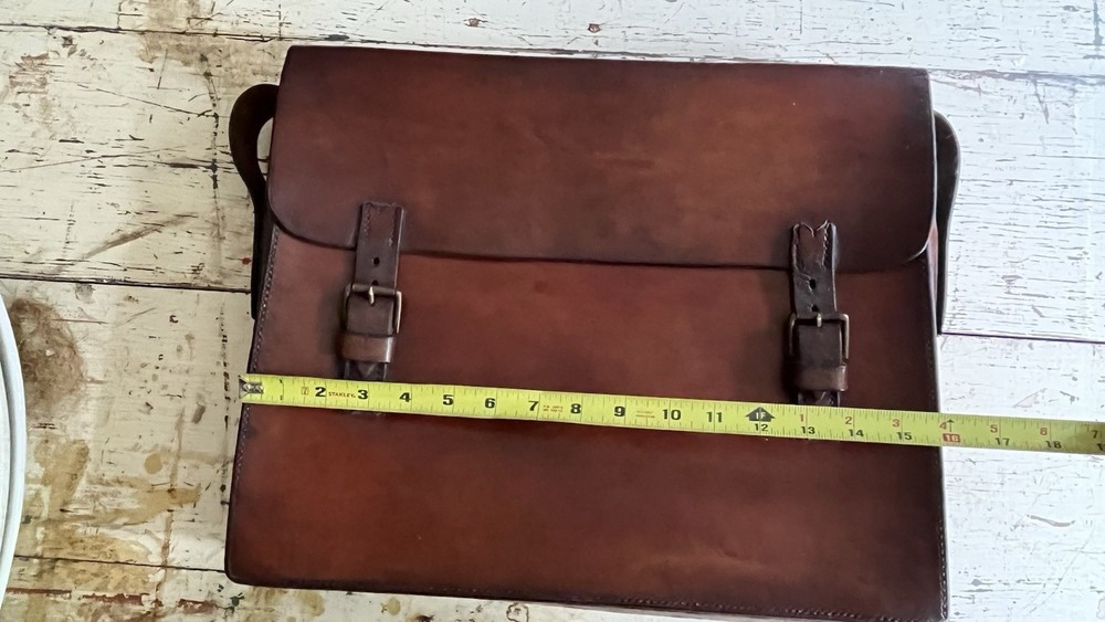 Beautiful 1940s German Leather Mailbag