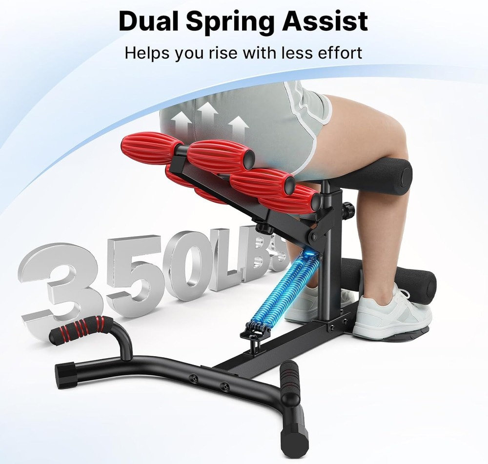 Deep Squat Machine Adjustable Glutes Trainer Machine Core & Leg Exercise Home