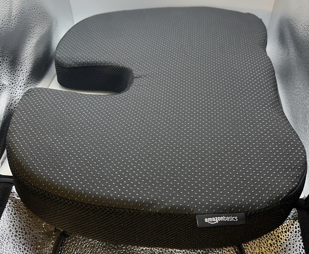Amazon Basics Memory Foam Contoured Seat Cushion Pressure Relief Support