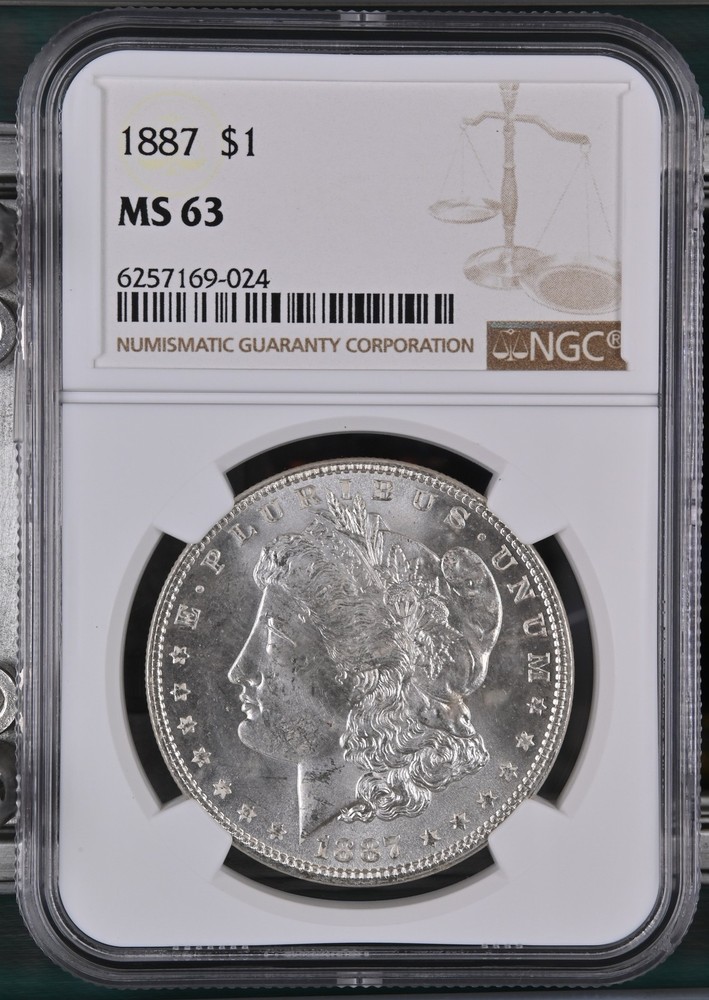 1887 Morgan Silver Dollar NGC MS-63