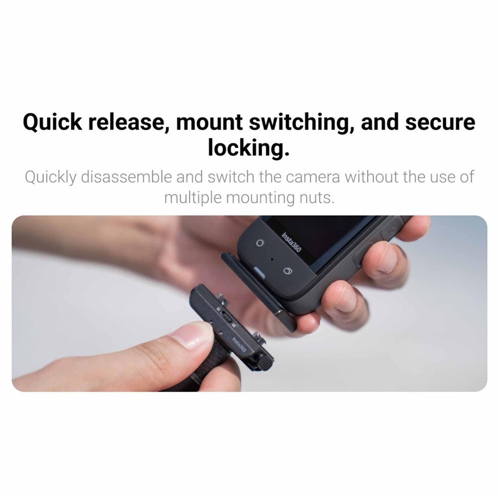 Insta360 Quick Release Mount 2.0(New Version), Compatiable X5/X4X4 Black