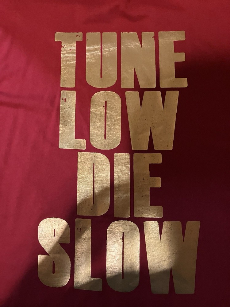 The Acacia Strain Tune Low Die Slow Red And Gold 2xl. Never Worn.