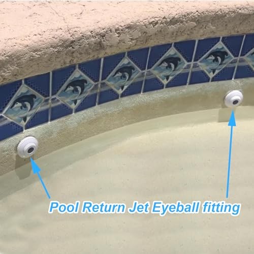 3 Pack 3/4 inch Pool Jet Nozzles SP1419D Directional Flow Hydrostream Return