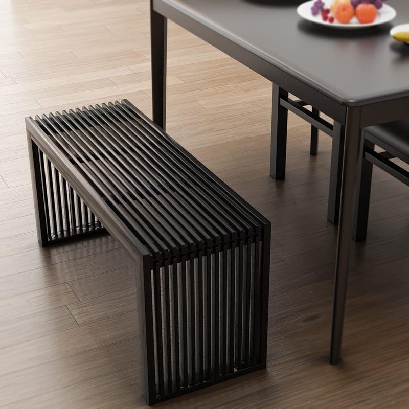 Bamboo Bench Rustic Farmhouse Seating Effortless Assembly Space Saving Design US