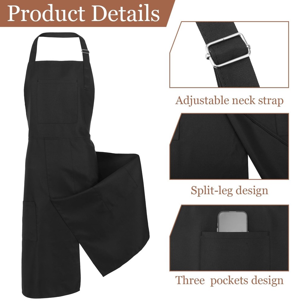 Pottery Split Leg Apron, Split Apron with Adjustable Straps, Ceramics Apron S...