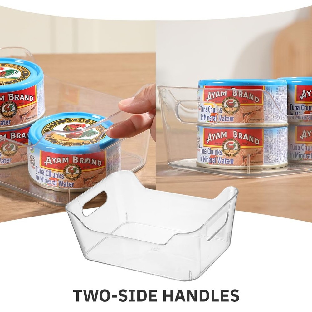 Plastic Storage Bins Clear Organizer Storage Containers Practical U-Shaped St...