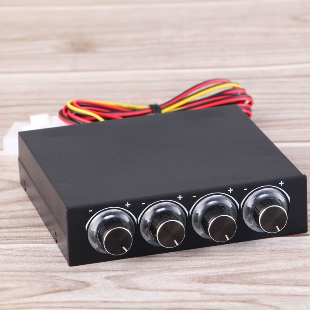 ♡ 4 Channel Computer Fan Speed & Temperature Controller Heat Reducing For PC