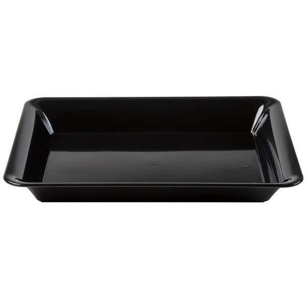 Fineline RC471.BK, 10x8-Inch Platter Black Plastic Rectangular Trays, 25/CS
