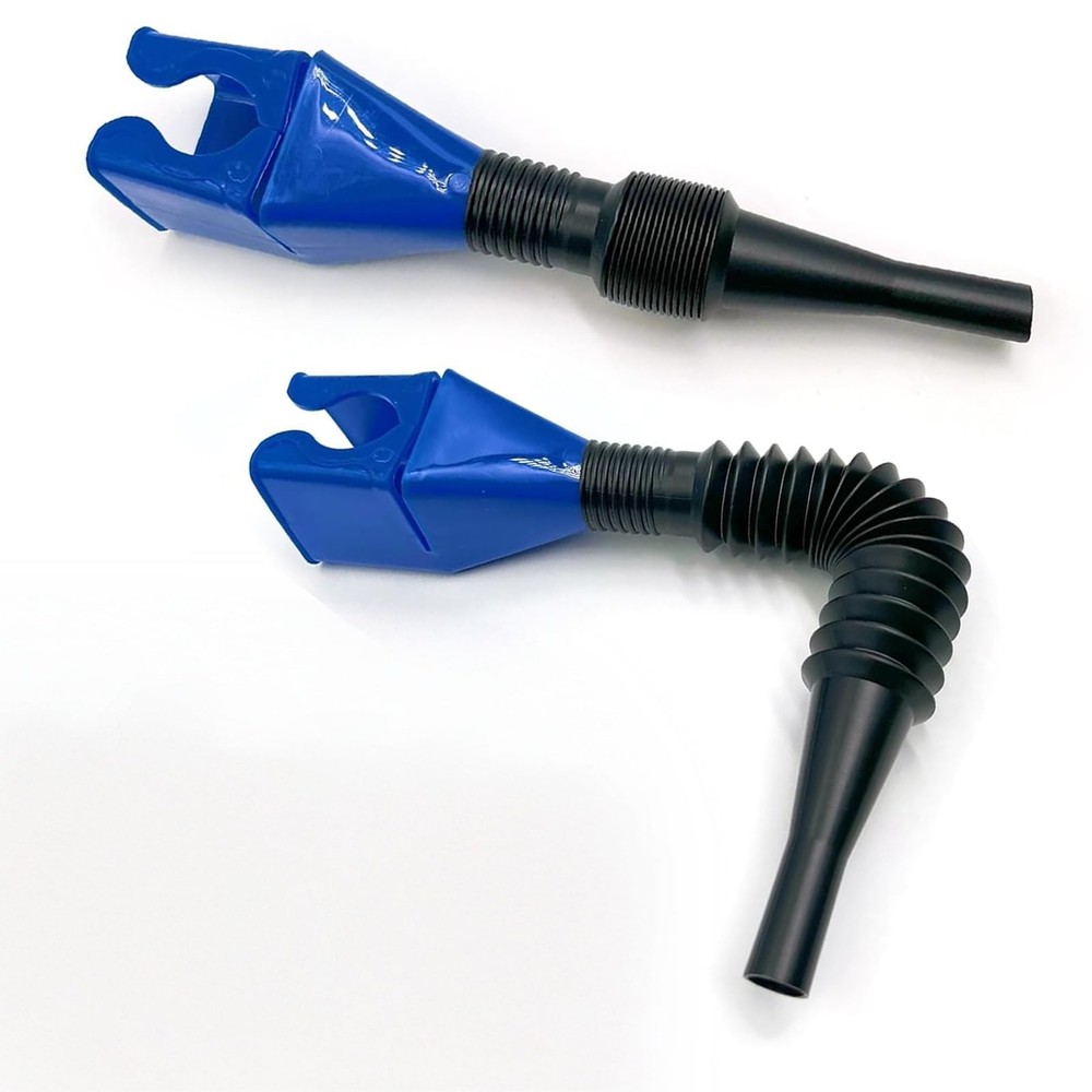 Anyhut 2 PCS Auto Plastic Flexible, Hand-Free Funnel with Extendable Blue