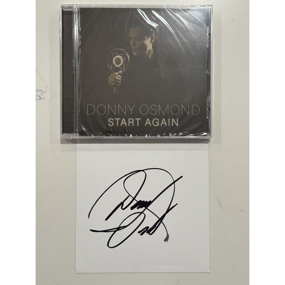 DONNY OSMOND SIGNED START AGAIN CD +SIGNED INSERT CARD AUTOGRAPHED