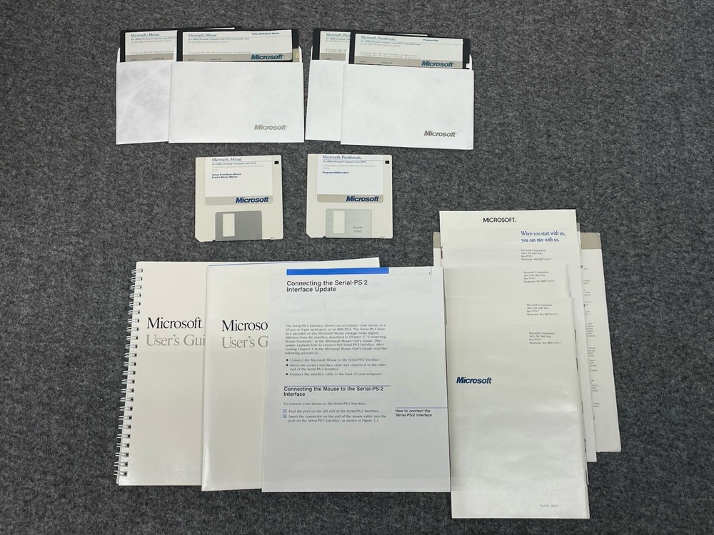 Vintage Microsoft Mouse Software Floppy Disks for DOS & OS/2 Systems